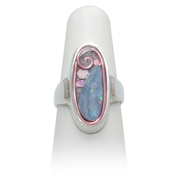 Size 7 - Pink Opal Ring
