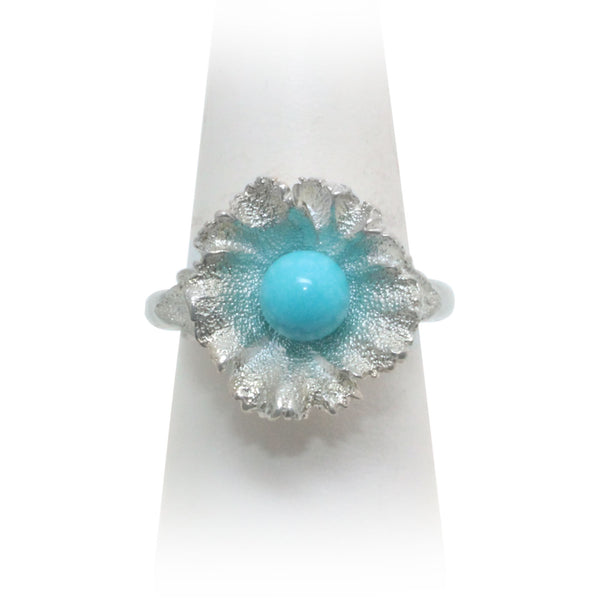 Size 8.5 - Sleeping Beauty Turquoise Wildflower Ring