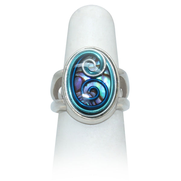 Size 7.5 - Blue Abalone Ring