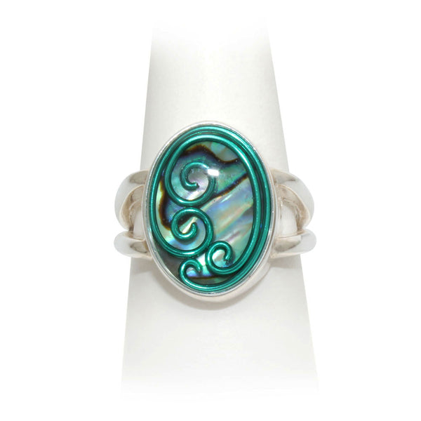 Size 10 - Seafoam Abalone Ring