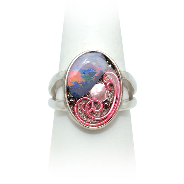 Size 10 - Pink Opal Ring