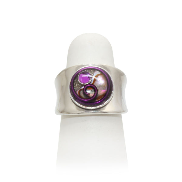 Size 4.5 - Purple Abalone Ring