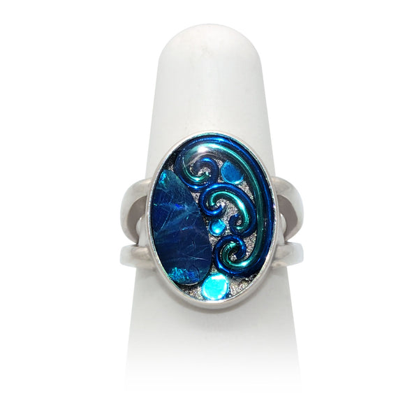 Size 6.5 - Teal & Blue Opal Ring