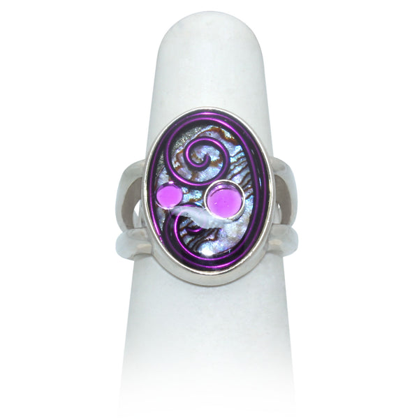 Size 7.5 - Purple Abalone Ring