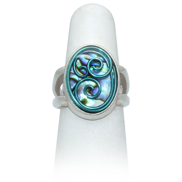 Size 7.5 - Sky Abalone Ring